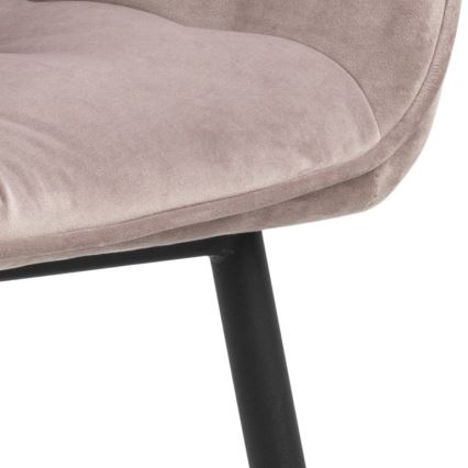 Chaise de salle à manger avec accoudoirs AYLIN 1 pcs rose