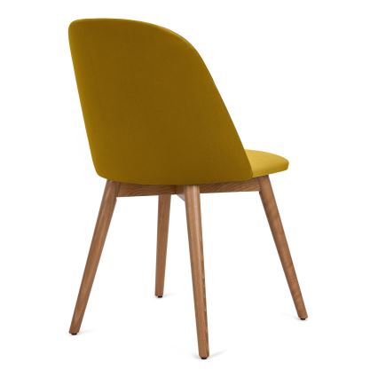 Chaise de salle à manger BAKERI 86x48 cm jaune/chêne clair