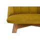 Chaise de salle à manger BAKERI 86x48 cm jaune/chêne clair