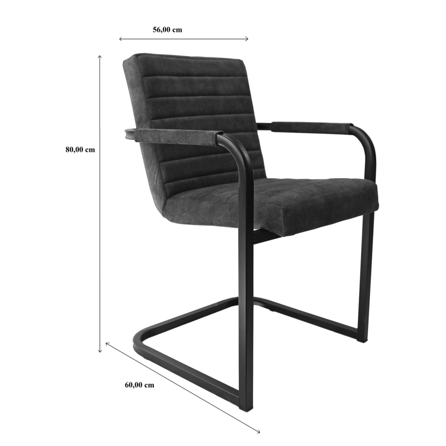 Chaise de salle à manger BART gris
