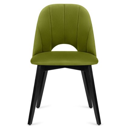Chaise de salle à manger BOVIO 86x48 cm vert clair/hêtre