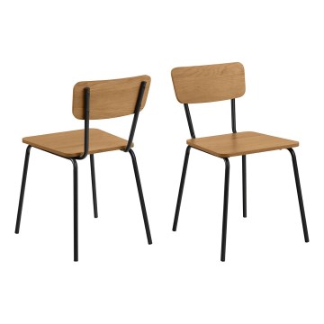 Chaise de salle à manger CARYS 1 pcs chêne