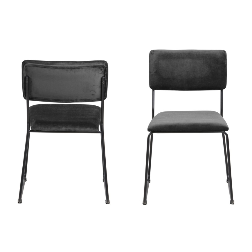 Chaise de salle à manger COLE 1 pcs gris foncé