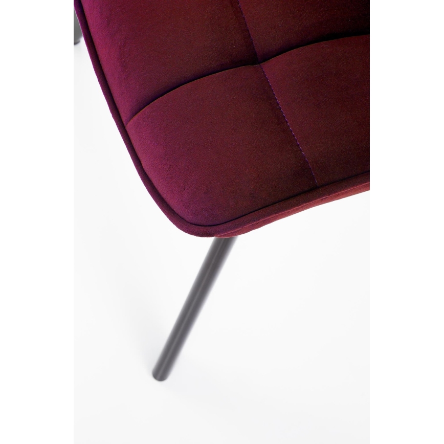 Chaise de salle à manger COMORO 1 pièce rouge foncé
