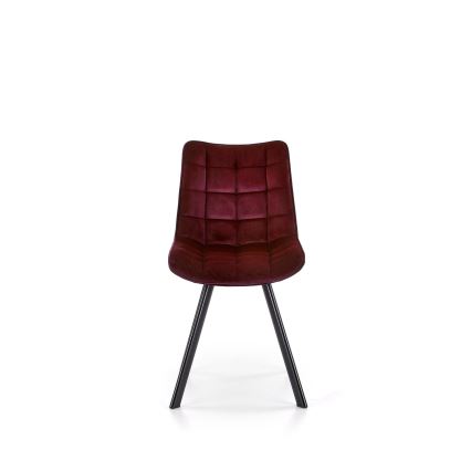 Chaise de salle à manger COMORO 1 pièce rouge foncé