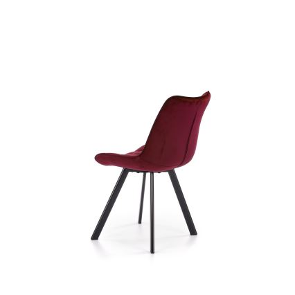 Chaise de salle à manger COMORO 1 pièce rouge foncé