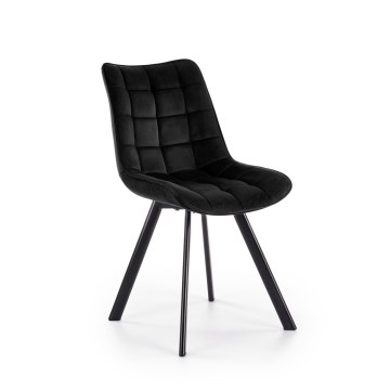 Chaise de salle à manger COMORO — 1 pièce, noire