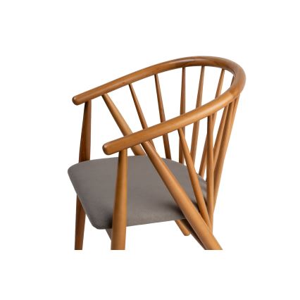 Chaise de salle à manger DORIS 82x56 cm chêne/gris