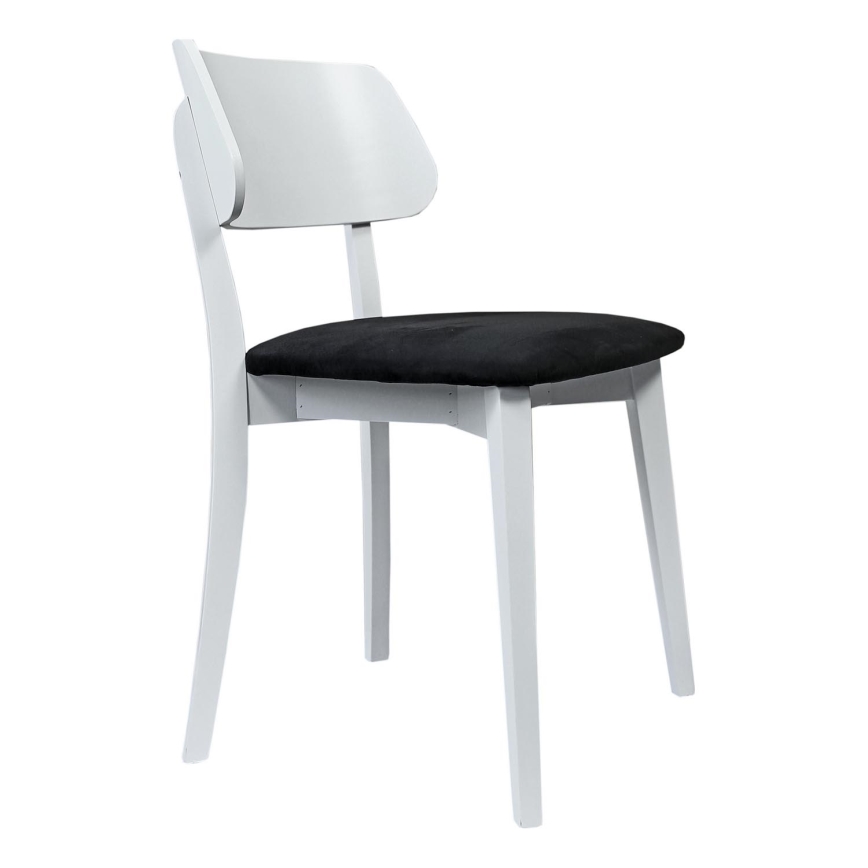 Chaise de salle à manger EZRA blanc/noir