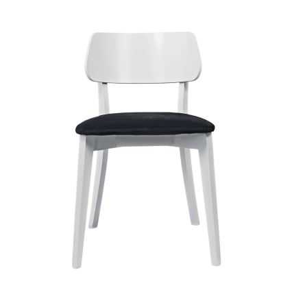 Chaise de salle à manger EZRA blanc/noir