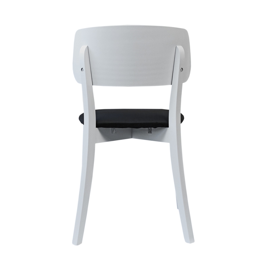 Chaise de salle à manger EZRA blanc/noir