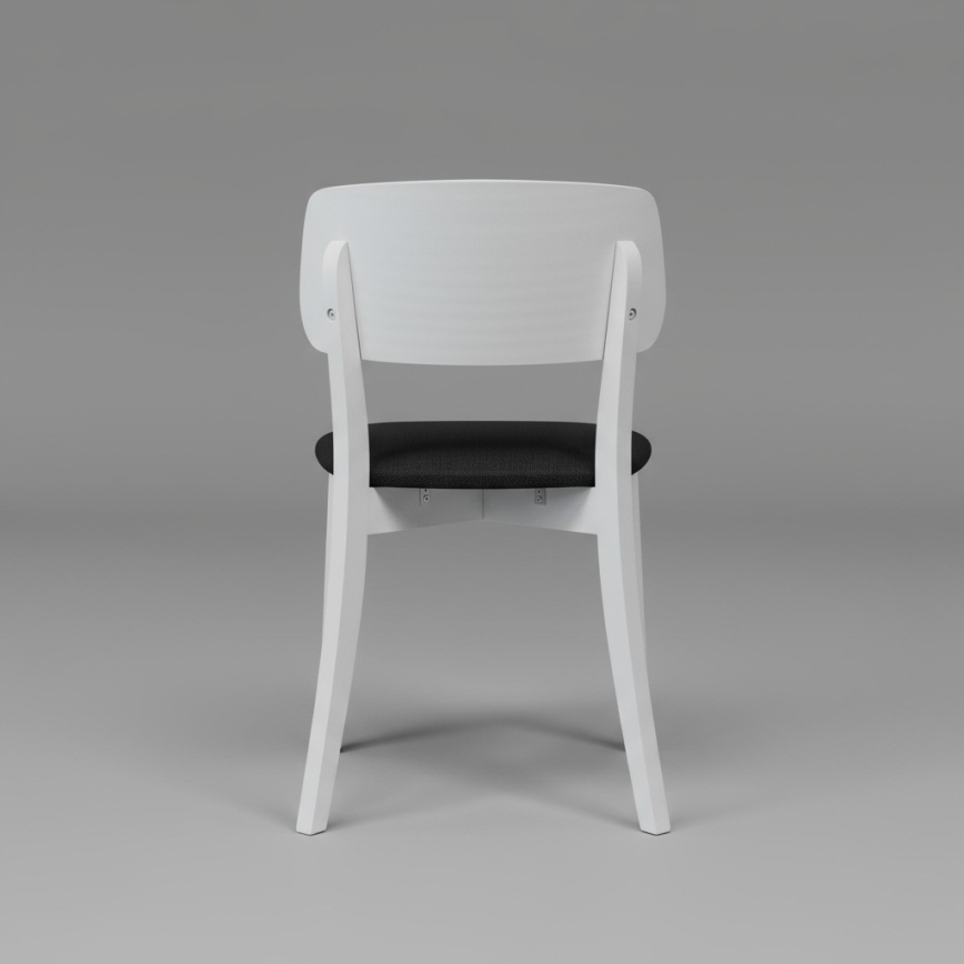 Chaise de salle à manger EZRA blanc/noir