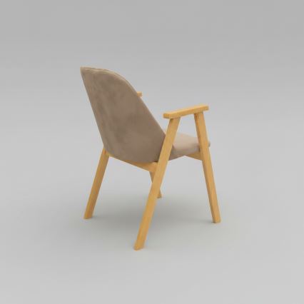 Chaise de salle à manger GARDA chêne/beige