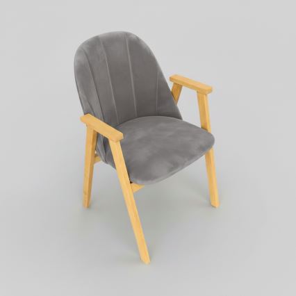Chaise de salle à manger GARDA chêne/gris