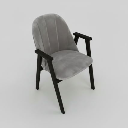 Chaise de salle à manger GARDA noire/grise