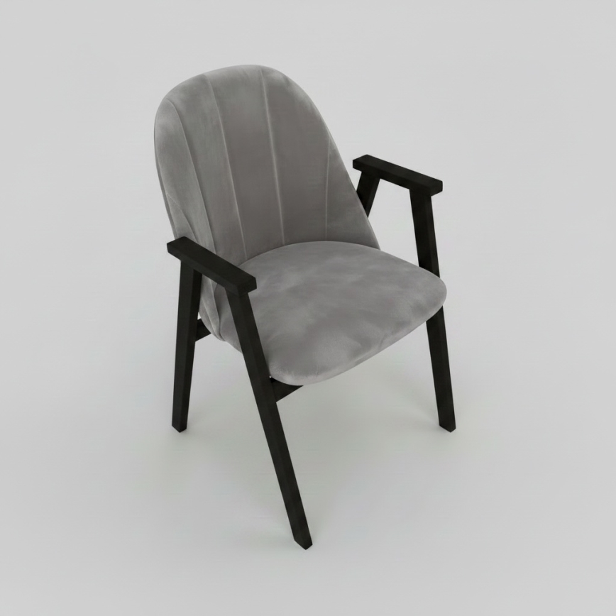 Chaise de salle à manger GARDA noire/grise