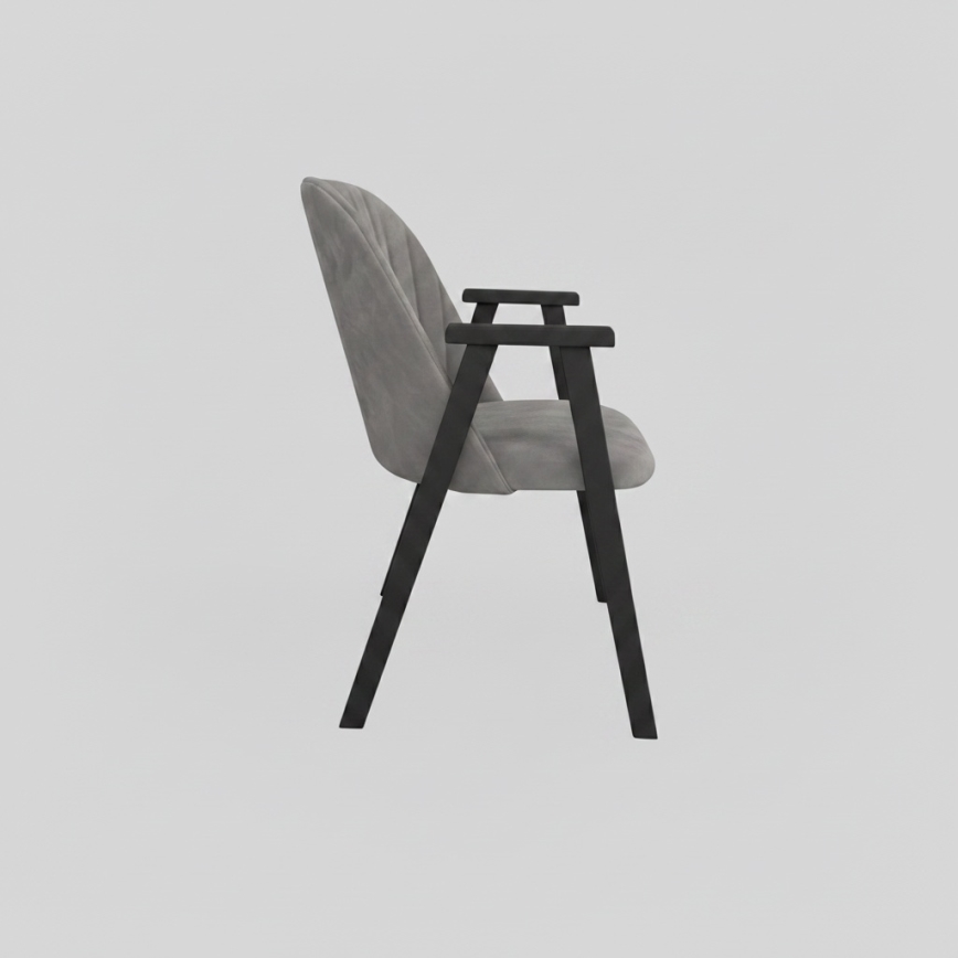 Chaise de salle à manger GARDA noire/grise