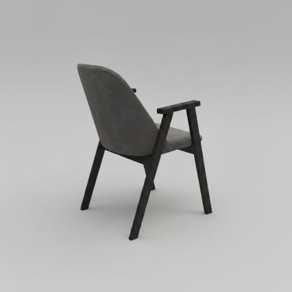 Chaise de salle à manger GARDA noire/grise