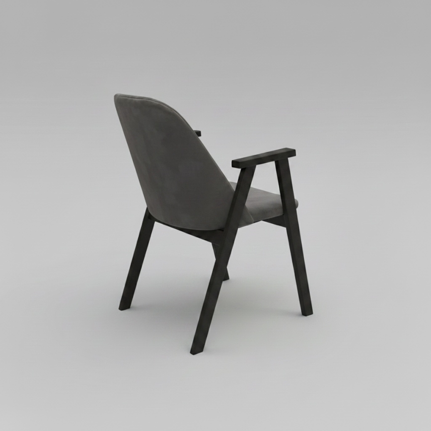 Chaise de salle à manger GARDA noire/grise