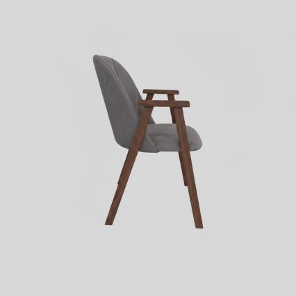 Chaise de salle à manger GARDA noyer/gris