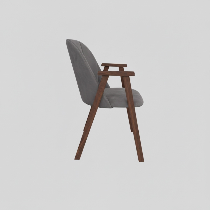 Chaise de salle à manger GARDA noyer/gris