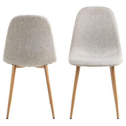 Chaise de salle à manger KAIA 1 pcs gris clair/chêne
