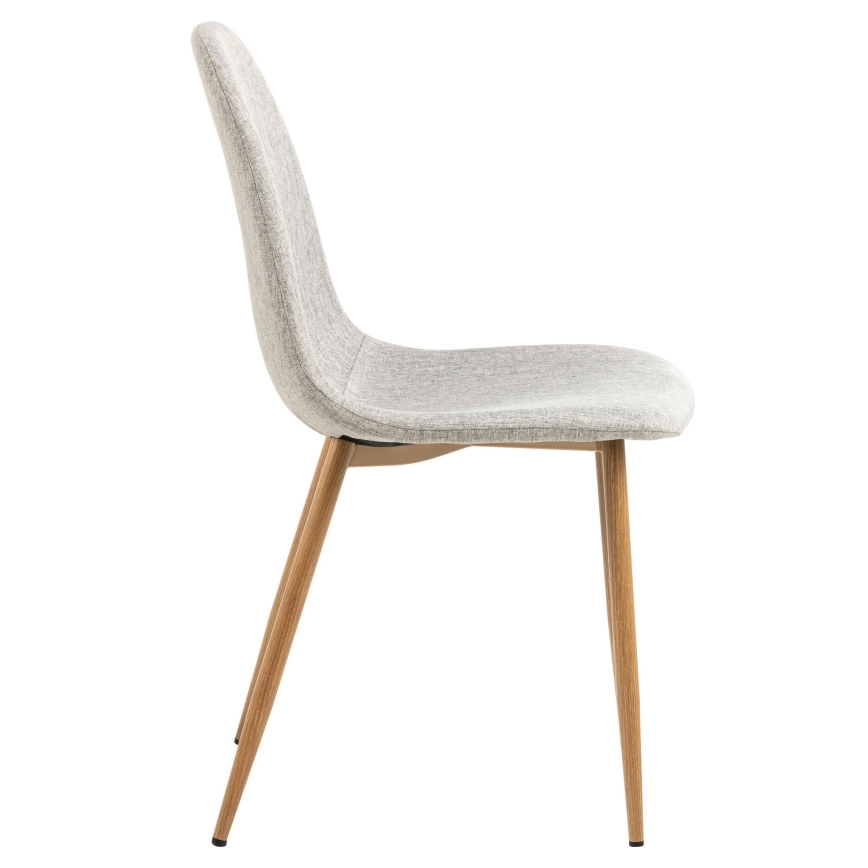 Chaise de salle à manger KAIA 1 pcs gris clair/chêne