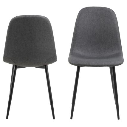Chaise de salle à manger KAIA 1 pcs gris foncé
