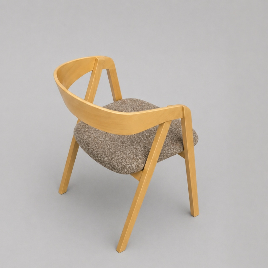 Chaise de salle à manger LUSO chêne/marron