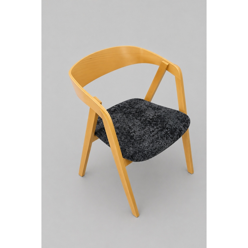 Chaise de salle à manger LUSO chêne/noir