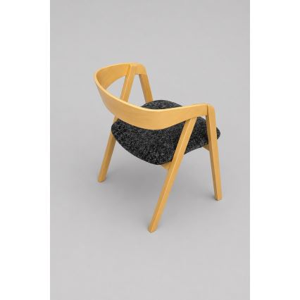 Chaise de salle à manger LUSO chêne/noir