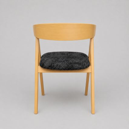 Chaise de salle à manger LUSO chêne/noir