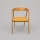 Chaise de salle à manger LUSO chêne/orange