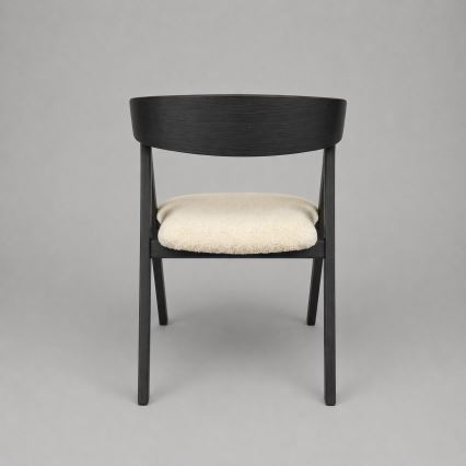 Chaise de salle à manger LUSO noire/beige
