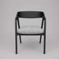 Chaise de salle à manger LUSO noire/grise