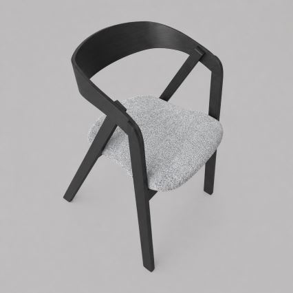 Chaise de salle à manger LUSO noire/grise