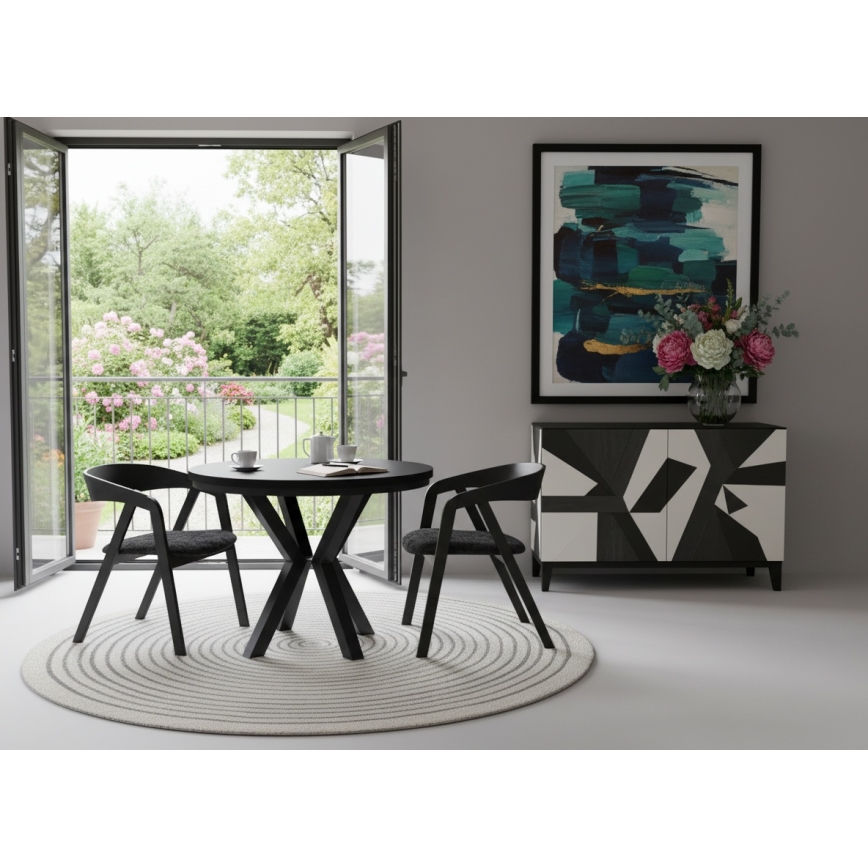 Chaise de salle à manger LUSO noire