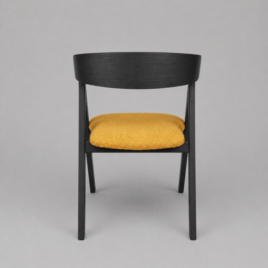 Chaise de salle à manger LUSO noire/orange