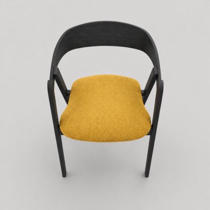 Chaise de salle à manger LUSO noire/orange