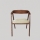 Chaise de salle à manger LUSO noyer/beige
