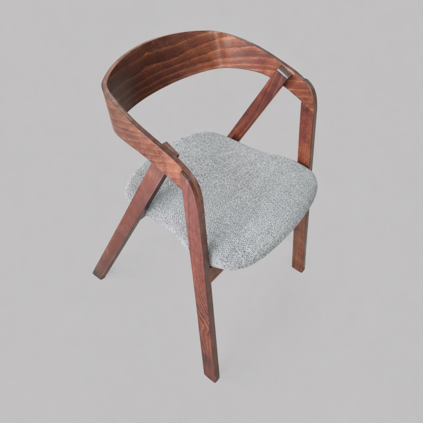 Chaise de salle à manger LUSO noyer/grise