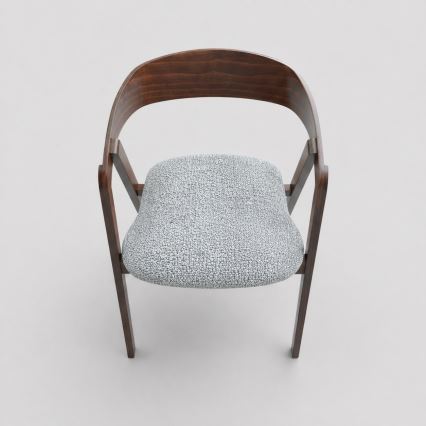 Chaise de salle à manger LUSO noyer/grise