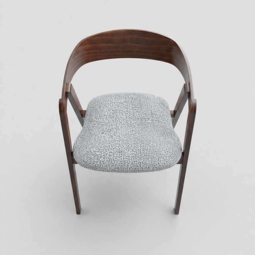 Chaise de salle à manger LUSO noyer/grise