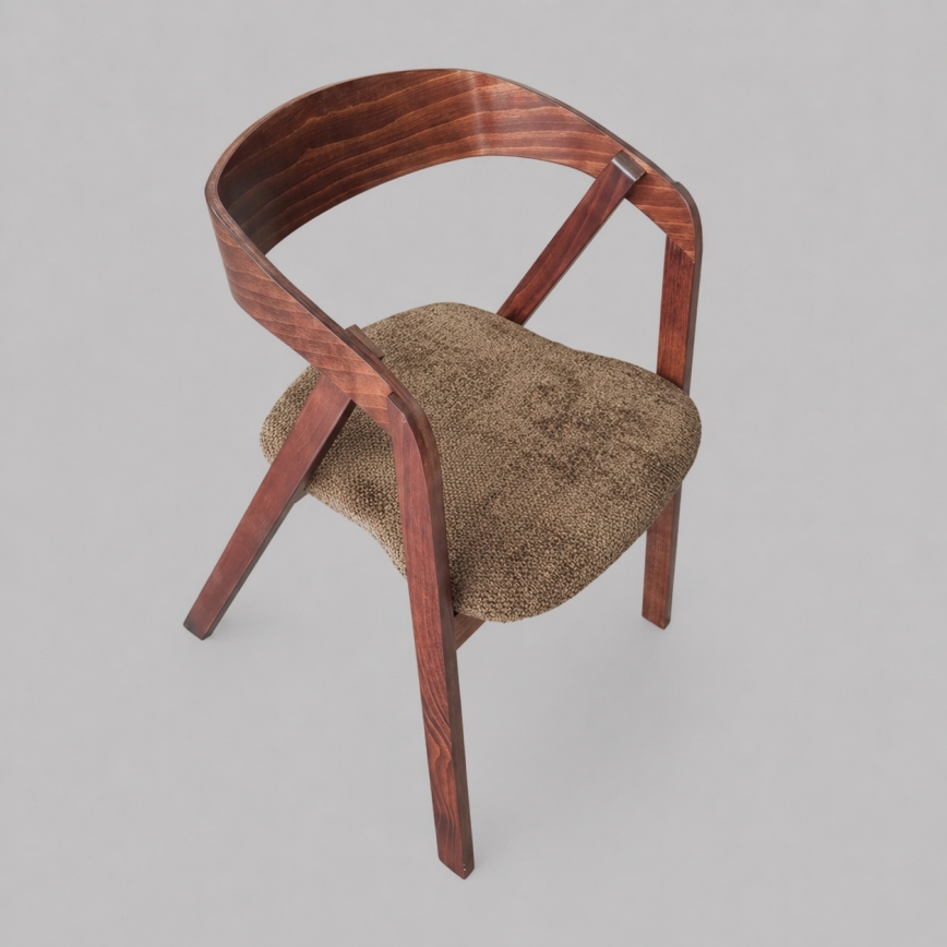 Chaise de salle à manger LUSO noyer/marron