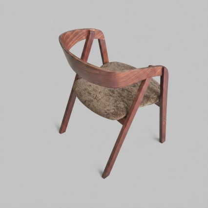 Chaise de salle à manger LUSO noyer/marron