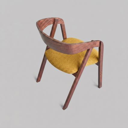 Chaise de salle à manger LUSO noyer/orange