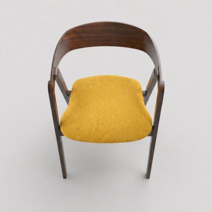 Chaise de salle à manger LUSO noyer/orange