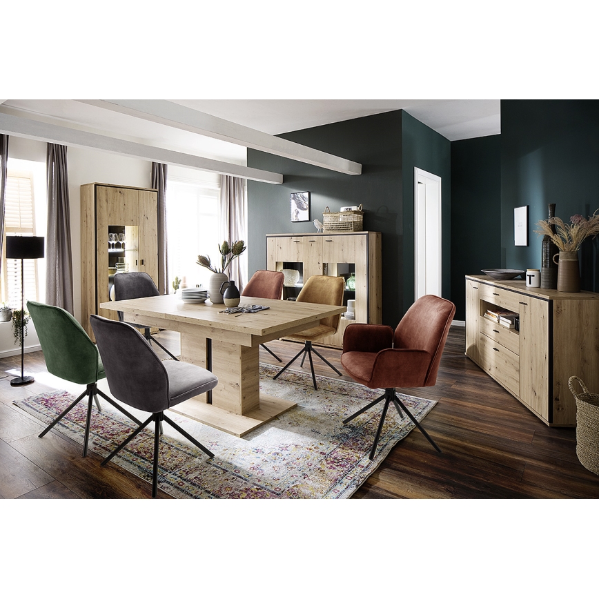 Chaise de salle à manger NEXORO, lot de 2, orange