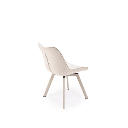 Chaise de salle à manger pivotante OMBRA 1 pièce, crème