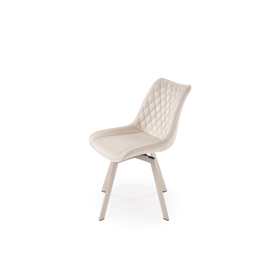 Chaise de salle à manger pivotante OMBRA 1 pièce, crème
